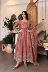 ROYAL ZARI EMBROIDERED FESTIVE ANARKALI GOWN SUIT (11 COLOURS)