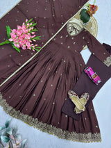 HEAVY SEQUIN EMBELLISHED ANARKALI GOWN SET