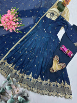 DESIGNER FLARED FESTIVE WEAR GOWN