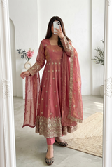HEAVY SEQUIN EMBELLISHED ANARKALI GOWN SET