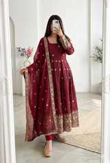 HEAVY SEQUIN EMBELLISHED ANARKALI GOWN SET