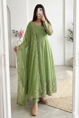 DESIGNER FLARED FESTIVE WEAR ANARKALI GOWN