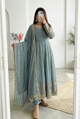 DESIGNER FLARED FESTIVE WEAR ANARKALI GOWN