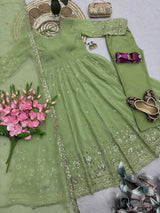 DESIGNER FLARED FESTIVE WEAR ANARKALI GOWN