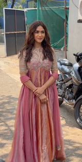 SEQUINED MULTICOLOR ETHNIC GOWN