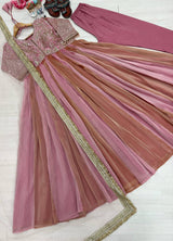 SEQUINED MULTICOLOR ETHNIC GOWN