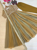 SEQUINED MULTICOLOR ETHNIC GOWN