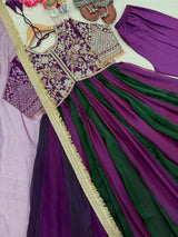 SEQUINED MULTICOLOR ETHNIC GOWN