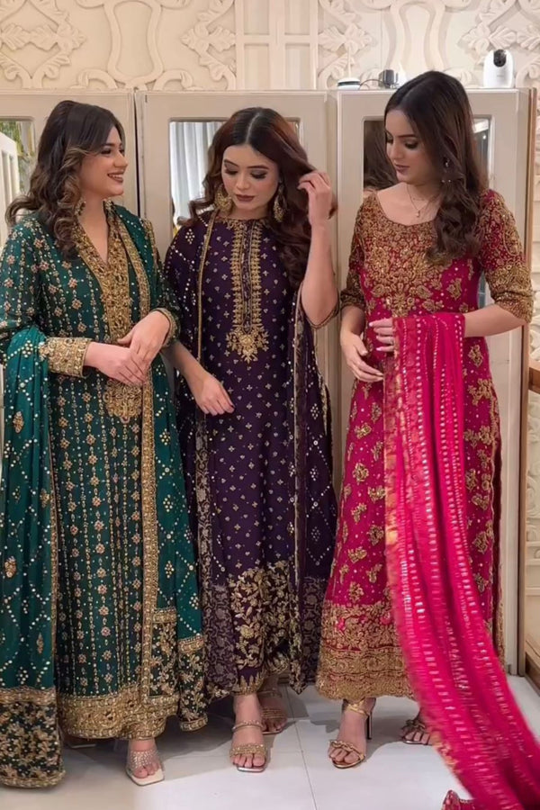 Trending Embroidery Work Suit