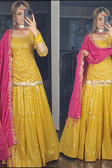 Fresh Yellow Designer Top Lehenga