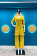 Haldi Special Cotton Thread And Real mirror Work Suit