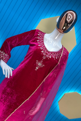 Trendy Pink velvet Designer Suit