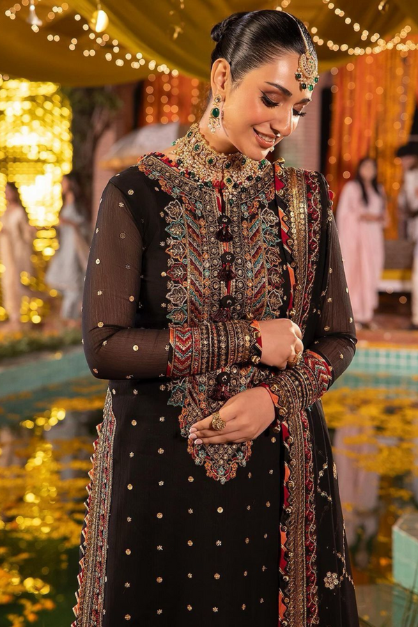 Popular Black Georgette suit