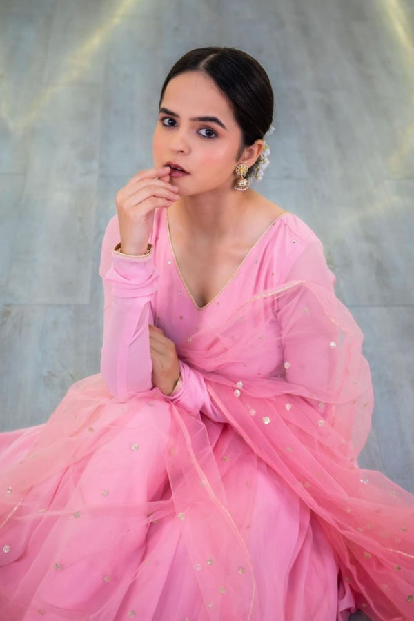 Designer Pink Diamond Work Gown