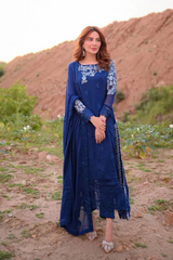 Most Trending Blue Georgette Suit