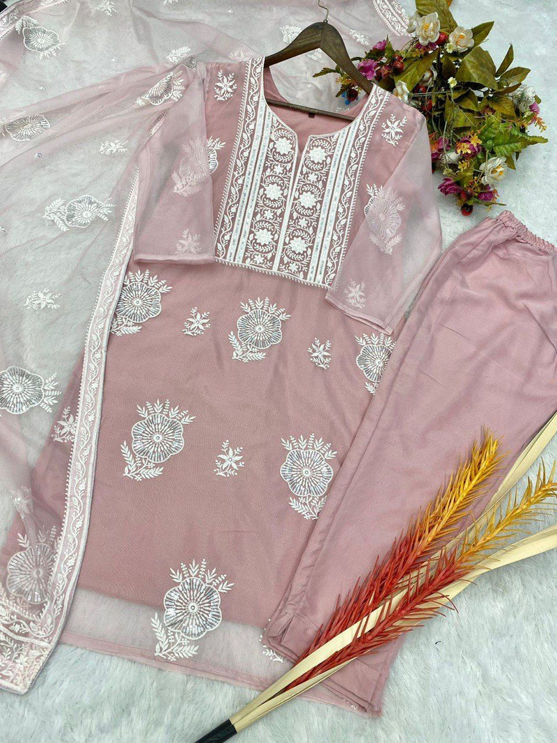 DESIGNER WEAR  HEAVY ORGANZA SUIT