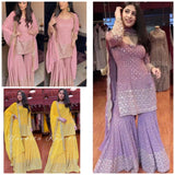 Party wear Sharara suit with sequence work