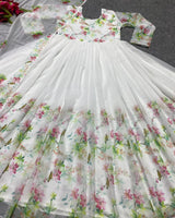 Popular White Organza Gown