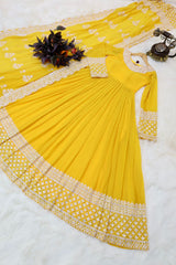 Designer Georgette Sequence Gown