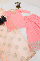 Party Wear Sharara suit with Net dupatta