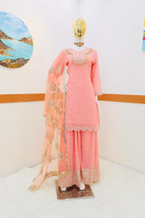 Party Wear Sharara suit with Net dupatta