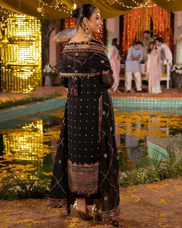 Popular Black Georgette suit