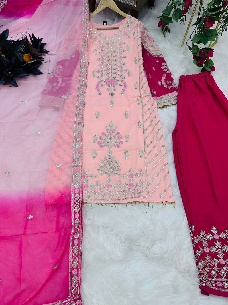 Outstanding Georgette Sharara Suit