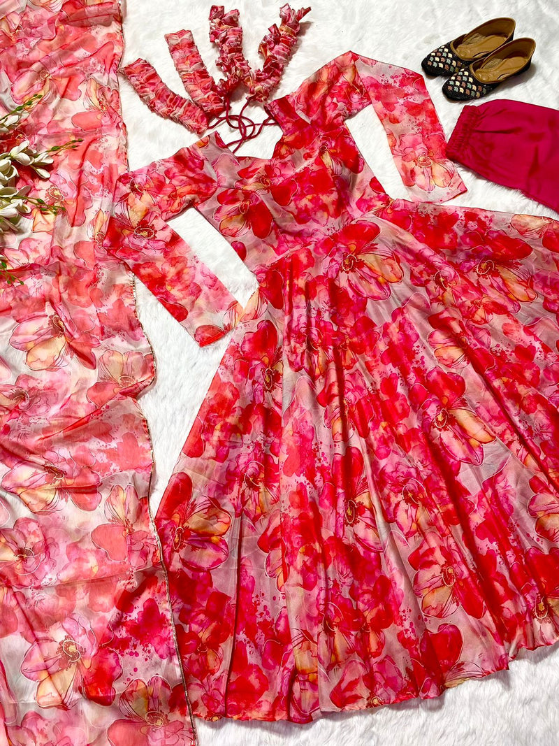 Adequate Red Organza Gown