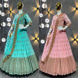 Fancy Border Work Georgette Lehenga Choli