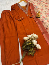 Designer Handwork Silk Suit