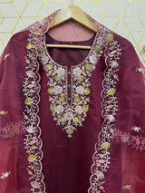 Trending Color Sequence Embroidery Work Suit