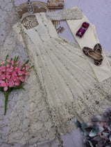 ROYAL ZARI EMBROIDERED FESTIVE ANARKALI GOWN SUIT (11 COLOURS)