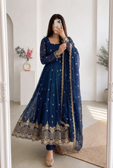 DESIGNER FLARED FESTIVE WEAR GOWN