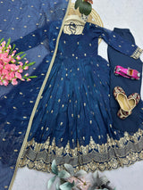 DESIGNER FLARED FESTIVE WEAR GOWN