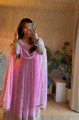 HEAVY SEQUIN EMBELLISHED ANARKALI GOWN SET