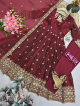 HEAVY SEQUIN EMBELLISHED ANARKALI GOWN SET