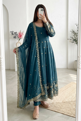 DESIGNER FLARED FESTIVE WEAR ANARKALI GOWN