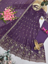 DESIGNER FLARED FESTIVE WEAR ANARKALI GOWN