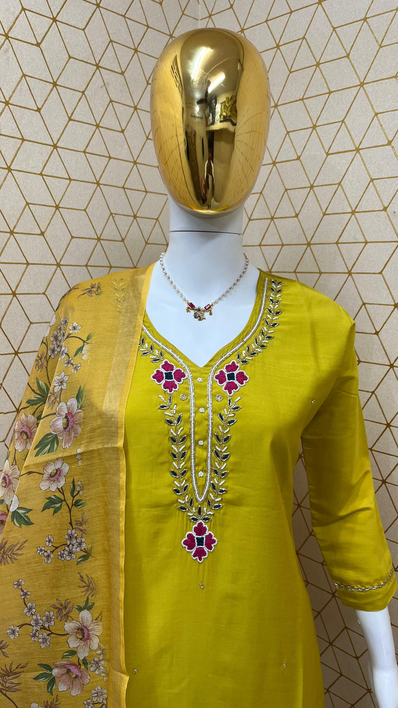 Designer Handwork Silk Suit