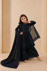 KIDS ETHNIC WEAR FROCK-STYLE PALAZZO SET WITH DUPATTA