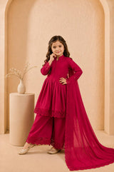 KIDS ETHNIC WEAR FROCK-STYLE PALAZZO SET WITH DUPATTA