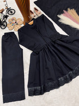 KIDS ETHNIC WEAR FROCK-STYLE PALAZZO SET WITH DUPATTA