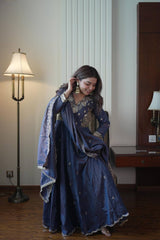 LUXURIOUS BURGUNDY GEORGETTE ANARKALI SET FOR WEDDINGS & PARTIES
