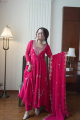 DESIGNER MUSTARD GEORGETTE ANARKALI SET FOR HALDI & WEDDING FUNCTIONS
