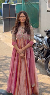SEQUINED MULTICOLOR ETHNIC GOWN