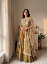 SEQUINED MULTICOLOR ETHNIC GOWN