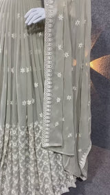 Party Wear Gown in Sequence And Embroidery Work