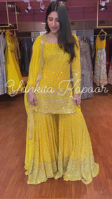 Party wear Sharara suit with sequence work