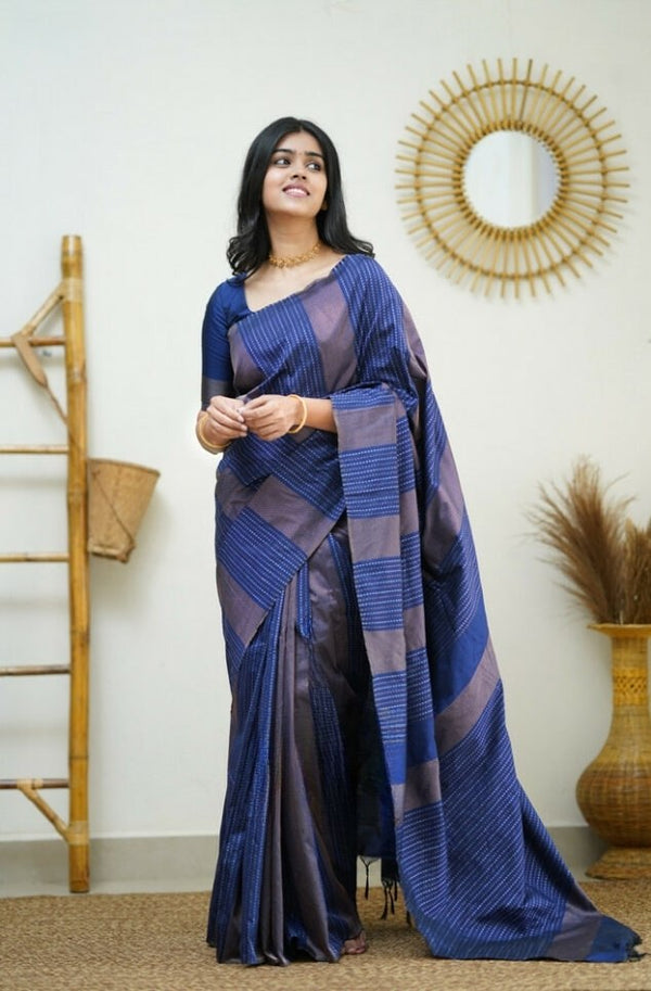 Banarasi Multicolored Soft Silk Saree